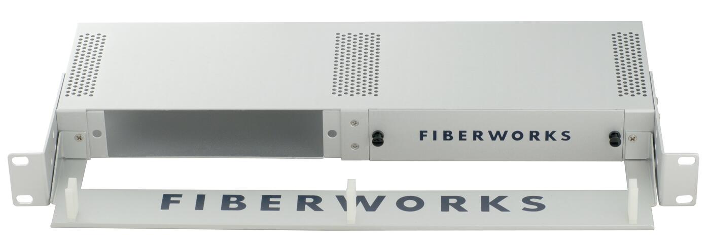 F-CHASSIS-1U2-19 Fiberworks AS  Fiberworks 19&quot;  1U chassis for two modules, with one blanking plate